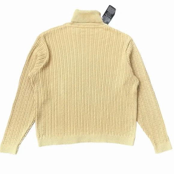 Parkhurst 100% Cotton Turtleneck Sweater, Cornstalk Yellow, Women’s XL - Picture 3 of 9